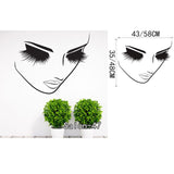 Salón de belleza cara de niña con manicura de la mano labios de uñas tatuajes de pared de vinilo pegatinas de pared decoración para el hogar interior arte murales etiqueta
