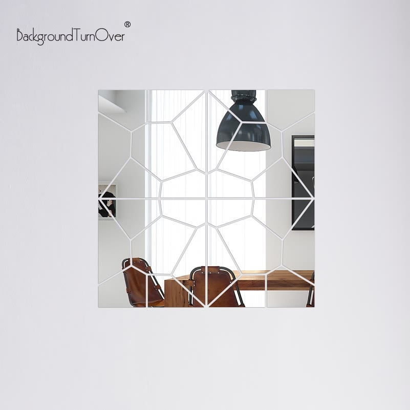 Cristal cuadrado decorativo acrílico espejo pegatinas de pared sala de estar dormitorio decoración de la pared puerta interior decoración de la casa Home R238
