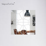 Cristal cuadrado decorativo acrílico espejo pegatinas de pared sala de estar dormitorio decoración de la pared puerta interior decoración de la casa Home R238