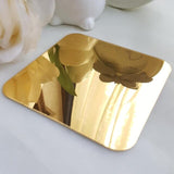 Cristal cuadrado decorativo acrílico espejo pegatinas de pared sala de estar dormitorio decoración de la pared puerta interior decoración de la casa Home R238