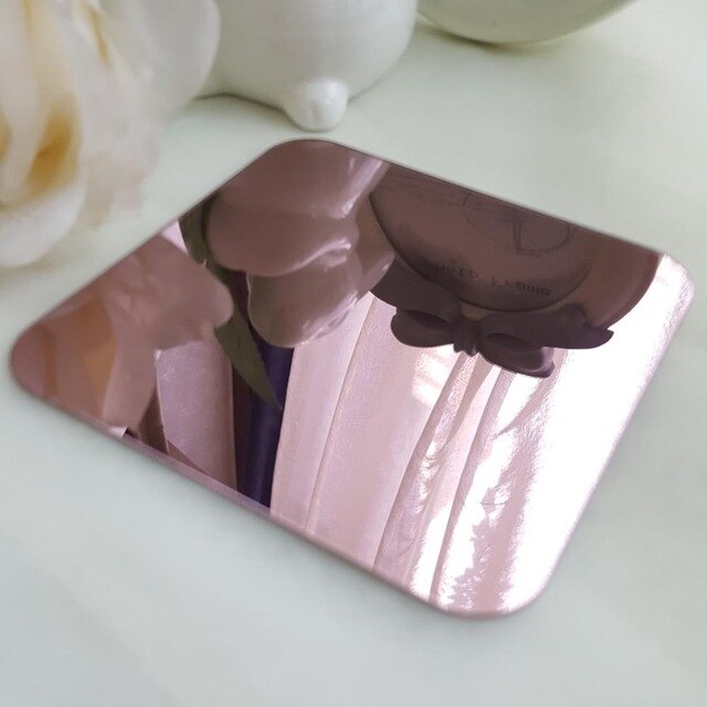 Cristal cuadrado decorativo acrílico espejo pegatinas de pared sala de estar dormitorio decoración de la pared puerta interior decoración de la casa Home R238