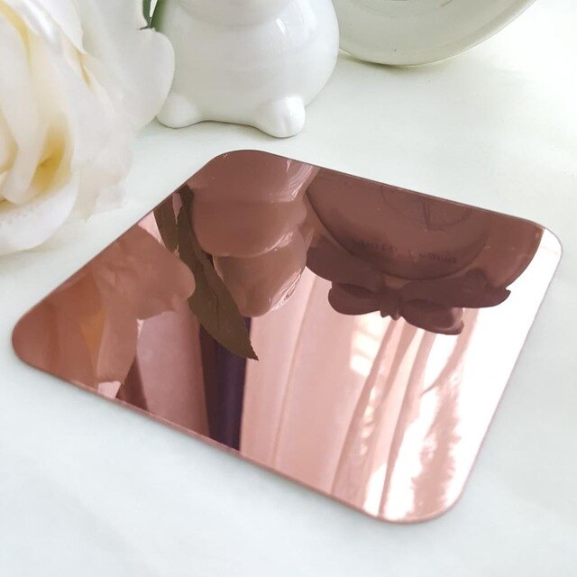 Cristal cuadrado decorativo acrílico espejo pegatinas de pared sala de estar dormitorio decoración de la pared puerta interior decoración de la casa Home R238