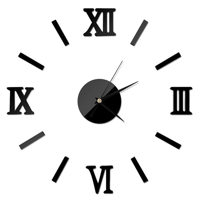 Moderno DIY Interior Romano Reloj de pared Reloj de pared Etiqueta 3D Hogar Efecto de espejo 4 Estilo 3D Pegatinas de pared