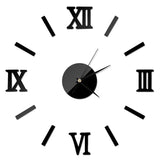 Moderno DIY Interior Romano Reloj de pared Reloj de pared Etiqueta 3D Hogar Efecto de espejo 4 Estilo 3D Pegatinas de pared