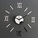 Moderno DIY Interior Romano Reloj de pared Reloj de pared Etiqueta 3D Hogar Efecto de espejo 4 Estilo 3D Pegatinas de pared