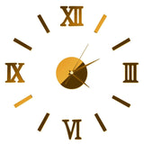 Moderno DIY Interior Romano Reloj de pared Reloj de pared Etiqueta 3D Hogar Efecto de espejo 4 Estilo 3D Pegatinas de pared