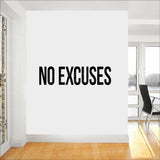 Sin Excusas auto cita de la motivación Gimnasio etiqueta del vinilo etiqueta de la pared de entrenamiento de fitness Deporte Gimnasio en casa Interior de la pared del arte mural L231