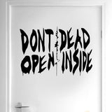 The Walking Dead Art Tatuajes de Pared Etiqueta de Vinilo Decoración Para El Hogar Puerta No Abra Dead Inside Cita Extraíble Interior Wallpaper DR15